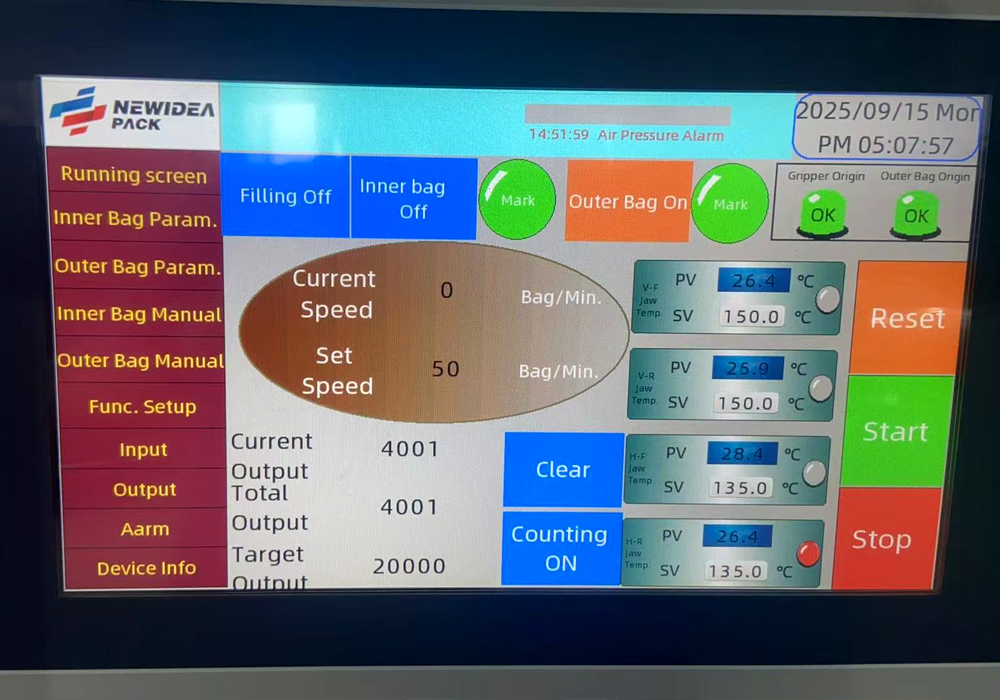 Multilane Stick Pack Packaging Machines