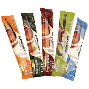 Coffee and powder samples produced by Stick Pack Packaging Machine