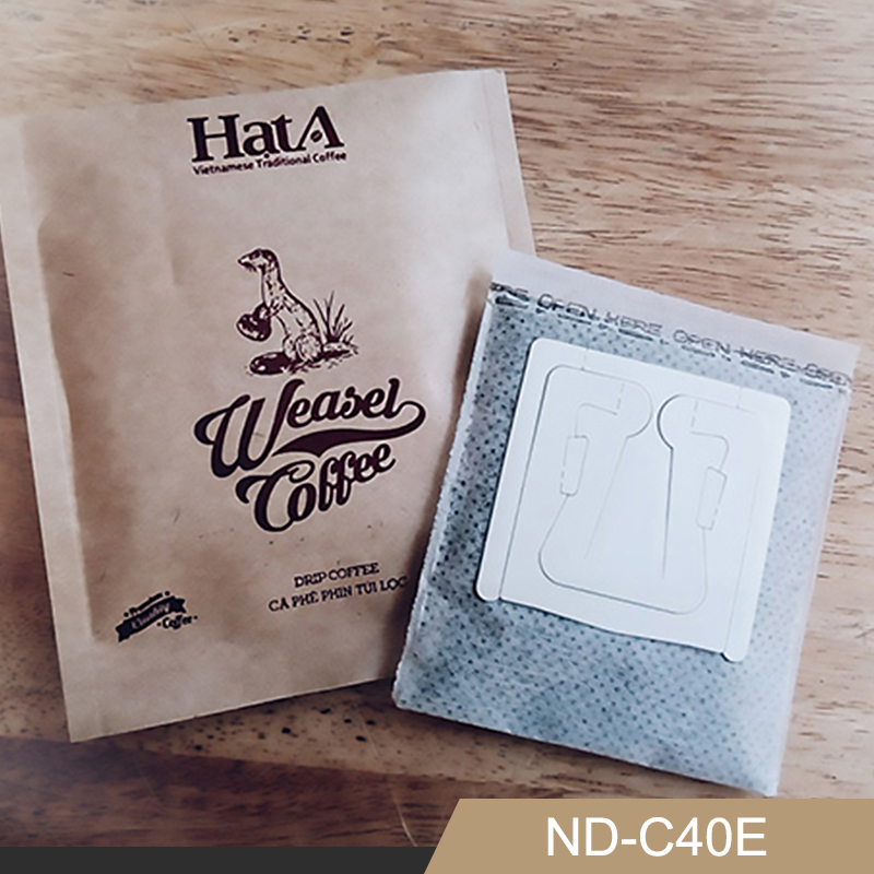 Finished pouch from our Drip Coffee Bag Packaging Machine