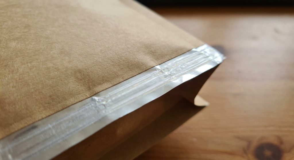 Coffee dust static packaging macro